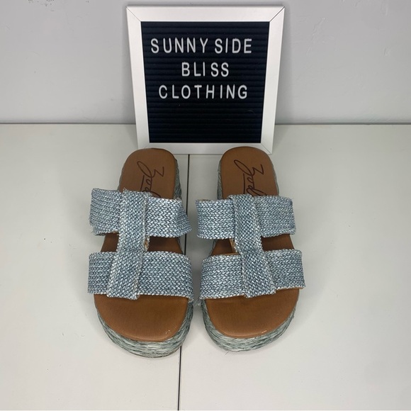 Zodiac Izzy Women’s Teal Blue Platform Sandals Size 10 - Picture 1 of 14